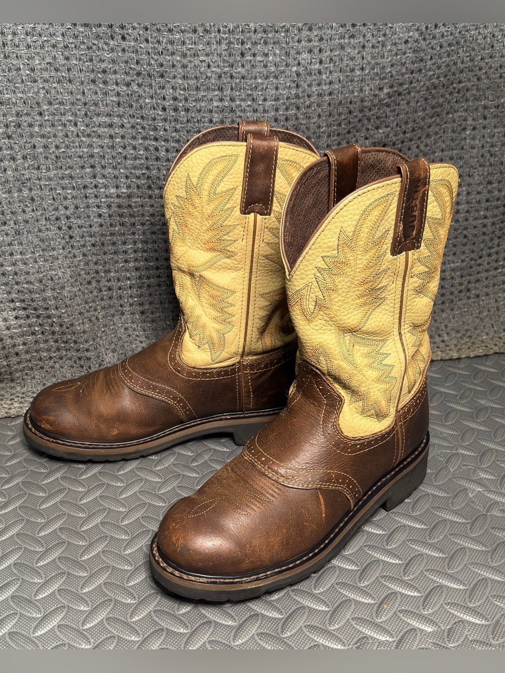 Justin Original Work Boots 11" Superintendent WK4660 Brown Leather Men Size 9D